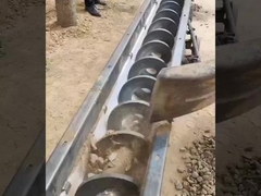 Băng tải trục vít tùy chỉnh, Băng tải trục vít hình chữ U, Chịu nhiệt, Nghiêng, Mạt cưa nhỏ