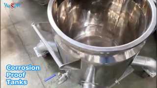 Bình phản ứng tùy chỉnh Bể chứa 500L chất lượng cao Bể chứa bằng thép không gỉ SS304/SS316L/C