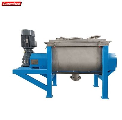 Giá tốt. Máy trộn ruy băng ngang 1000L với điều khiển tốc độ biến để trộn bột hiệu quả trực tuyến