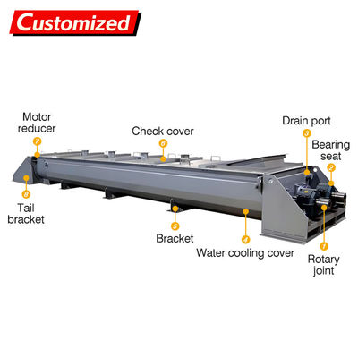 Giá tốt. TÙY CHỈNH Áo Khoác Gia Nhiệt và Làm Mát Mới Vít Tải  Băng Tải Trục Vít Nhiệt Độ Cao Máy Trộn Liên Tục để Gia Nhiệt và Làm Mát trực tuyến