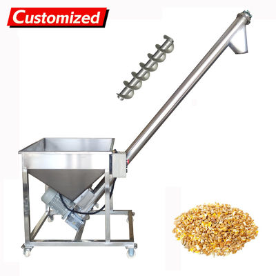 Giá tốt. oem Vertical Spiral Powder Conveyor 1100W Screw Type Automatic Granule‌ Conveyor 1400r/min Stainless Steel Spiral Feeding Machine with 66.93