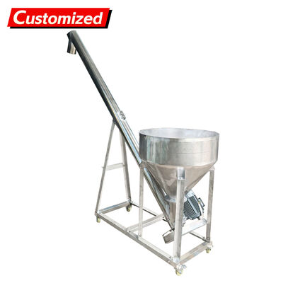 Giá tốt. Chuỗi máy vận chuyển vít bằng thép không gỉ tùy chỉnh với Hopper để xử lý vật liệu chất lượng thực phẩm trực tuyến