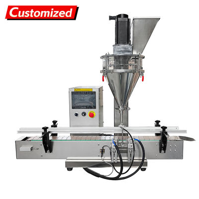 Giá tốt. Máy chiết rót bột để bàn hoàn toàn tự động được tùy chỉnh với hệ thống điều khiển PLC và thép không gỉ 304 cấp thực phẩm cho phạm vi chiết rót 50g-500g trực tuyến