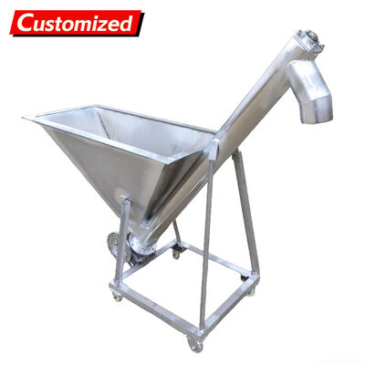 Giá tốt. Băng tải trục vít bằng thép không gỉ tùy chỉnh với động cơ 18,5 kW để vận chuyển đường bột trực tuyến