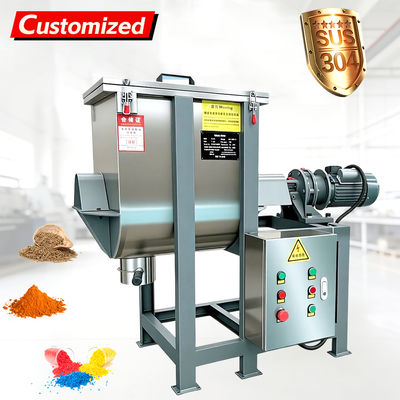 Giá tốt. Máy trộn băng ngang thép không gỉ 100 lít tùy chỉnh cho sự đồng nhất cao và các ứng dụng rộng trực tuyến