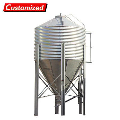 Giá tốt. Tháp thức ăn bằng thép mạ kẽm tùy chỉnh với công suất 3-50 tấn cho chăn nuôi tự động trực tuyến