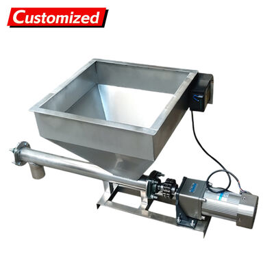 Giá tốt. Máy cấp liệu vít bằng thép không gỉ với phễu vuông và biến tần cho việc vận chuyển bột và hạt trực tuyến