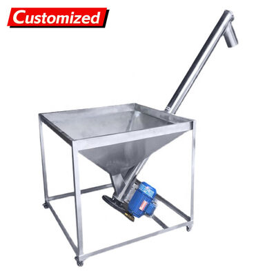 Giá tốt. Máy cấp liệu trục vít bằng thép không gỉ tùy chỉnh độ chính xác cao với phễu nghiêng để xử lý bột khô Trực tuyến