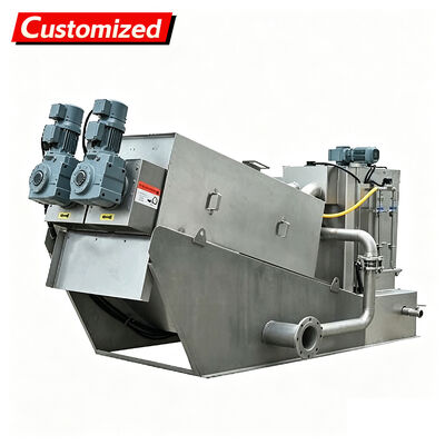 Giá tốt. Máy tách chất lỏng và chất rắn bằng vít ép thép không gỉ để khử nước bùn hiệu quả cao với công suất 7500L / giờ trực tuyến